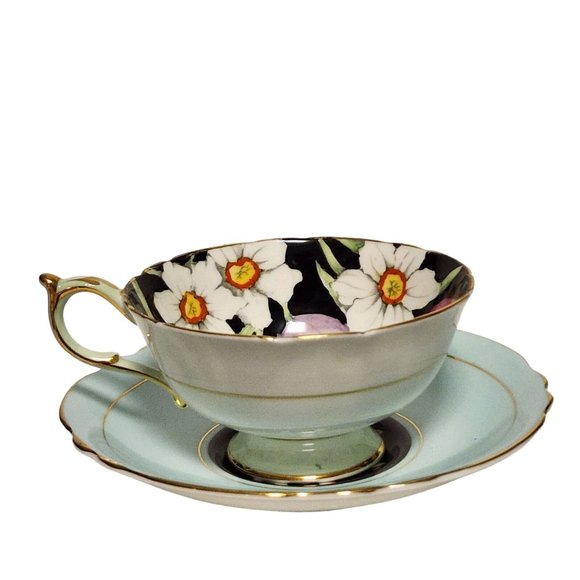 Vintage Paragon Double Warrant Cabbage Rose Gilt Teacup Saucer Bone China L068 - Picture 9 of 10